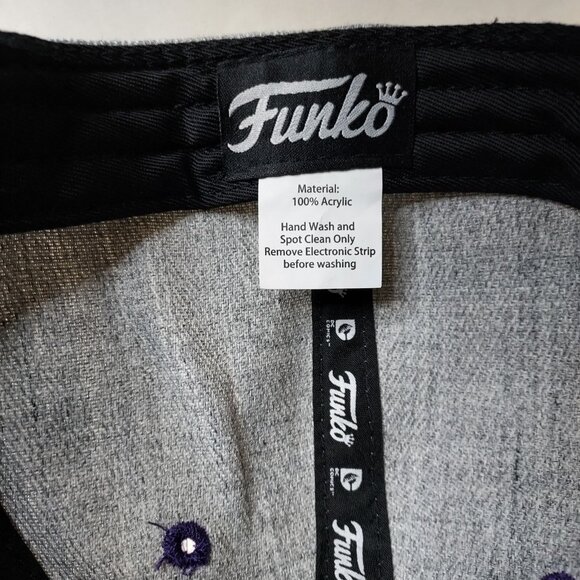 The Joker Funko Snapback Baseball Cap Hat DC Comics Gray Black Purple New - Picture 11 of 16